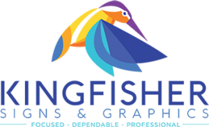 Birmingham Custom Signs & Graphics kingfisher logo 300x183